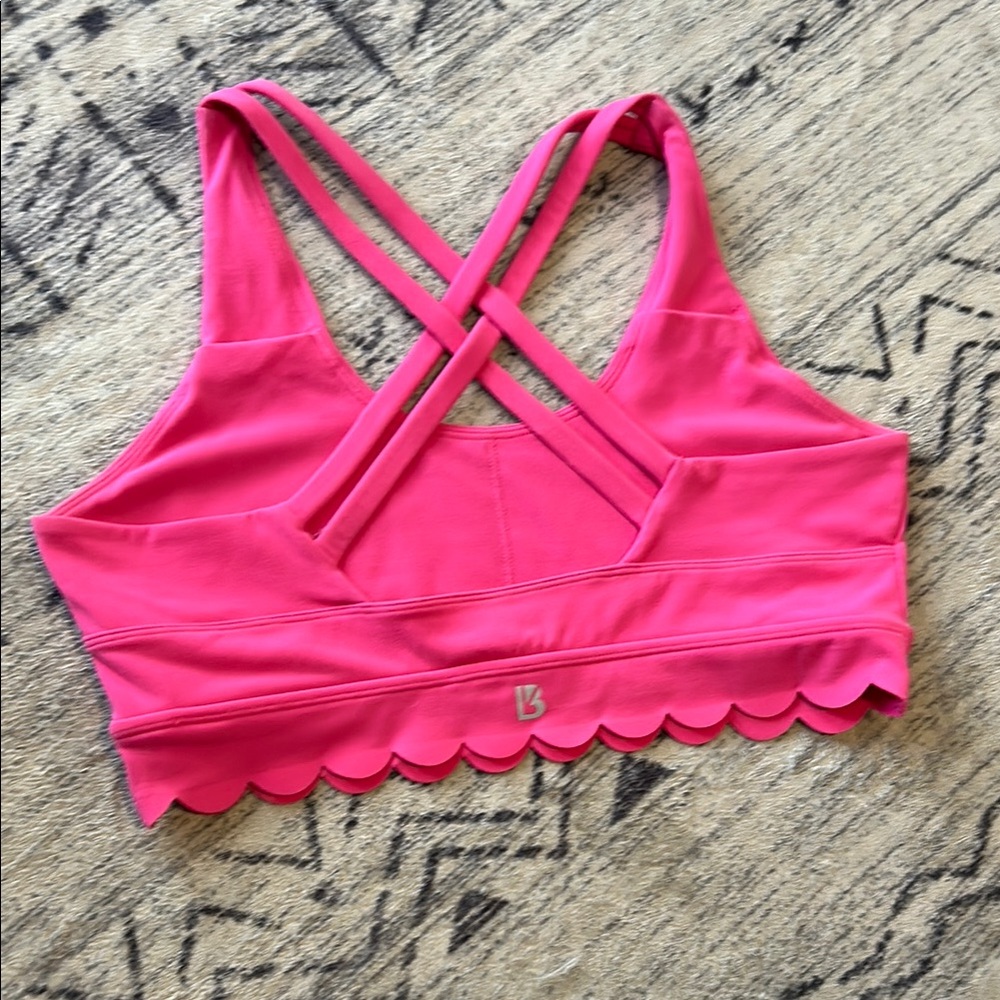 Buffbunny Pink Rosa Scalloped Sports Bra